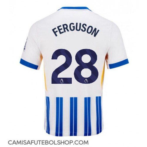 Camisa de time de futebol Brighton Evan Ferguson #28 Replicas 1º Equipamento 2024-25 Manga Curta